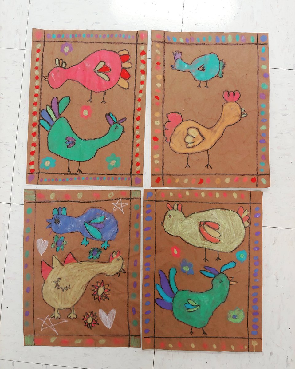MrsG_K5ART's tweet photo. These 2nd Grade warm and cool color birds brought a smile to my face this week!! 🎨❤️🎨❤️
Lines☑️Color☑️Shapes(organic and geometric)☑️ Pattern☑️Texture (we wrinkled our paper)☑️@ChilesElem @HCPSArtEd @haeafl @HCPSArea3 https://t.co/KL4QGWoAPE