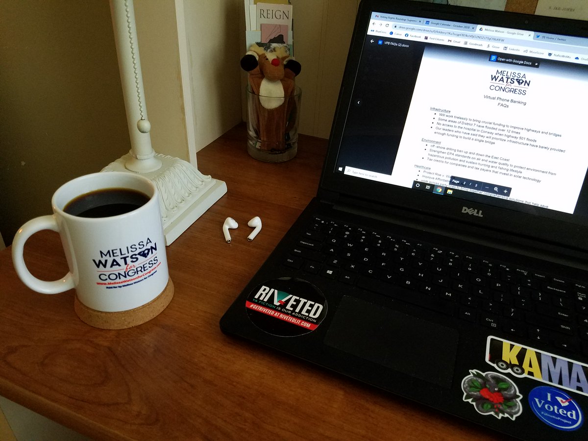 honkytonkwitch's tweet photo. Starting this Weekend of Action for @melissawatsonf1 by making calls to #FlipSC07! #MelissaWatson #BlackWomenLead #vote https://t.co/jh8JVR25C6