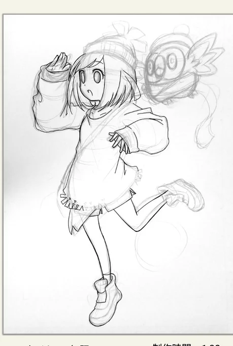 気分転換に描いてたの気に入ってるから1億年ぶりに色塗るかもしれない 