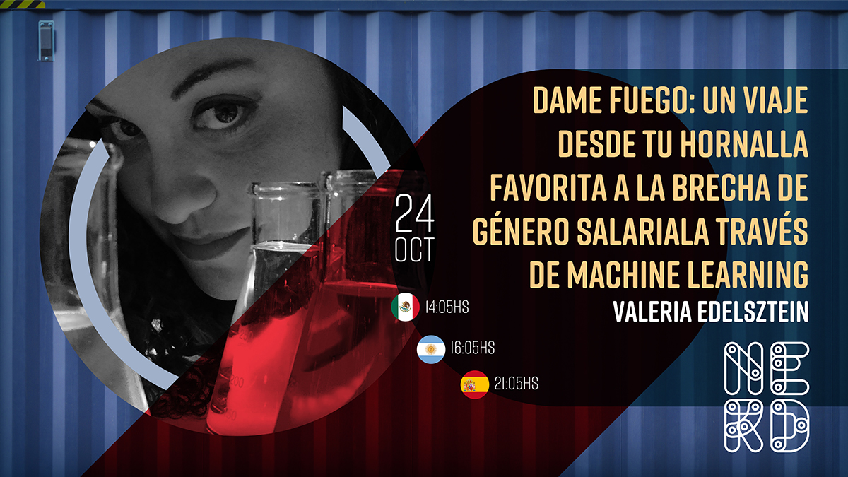 nerdearla's tweet photo. ‼️🔜 En el #ContainerVerde de #nerdearla ✅ está por arrancar la charla de @ValeArvejita 🔥 “DAME FUEGO: un viaje desde tu hornalla favorita a la brecha de género salarial a través de Machine Learning”. 🔥👉 Tenés que escucharla en https://t.co/QT8V7freUb 🎆 #machinelearning https://t.co/BpDAkpIXwG