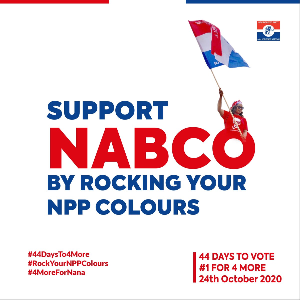 KGoodNews_'s tweet photo. NABCO has ended the unemployed graduates association. Unlike John Mahama, NPP created jobs for graduates. If you agree, retweet. #44DaysTo4More #RockYourNPPColours #NPPColoursDay
#4MoreForNana https://t.co/Oa8uWTYcBn