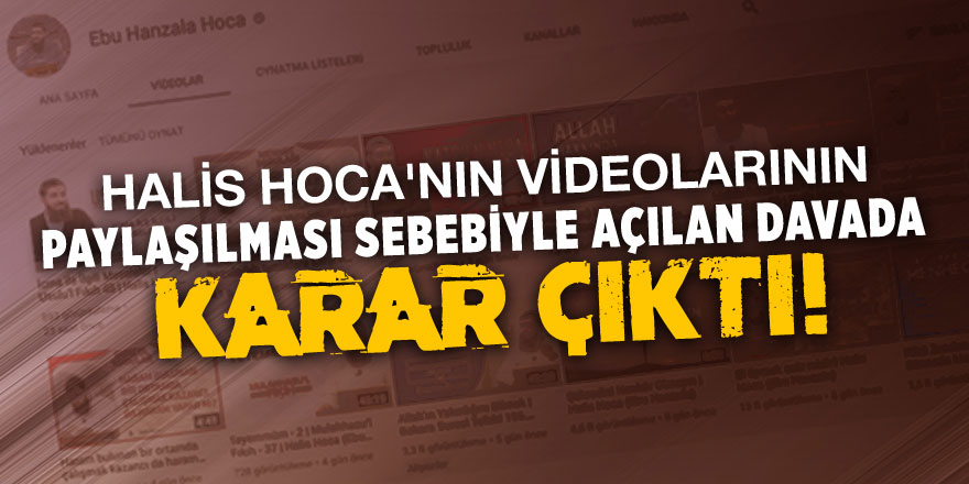 #SONDAKİKA
Halis Hoca'nın videolarının paylaşılması sebebi ile açılan davada karar çıktı!
tevhidgundemi.com/halis-hocanin-…