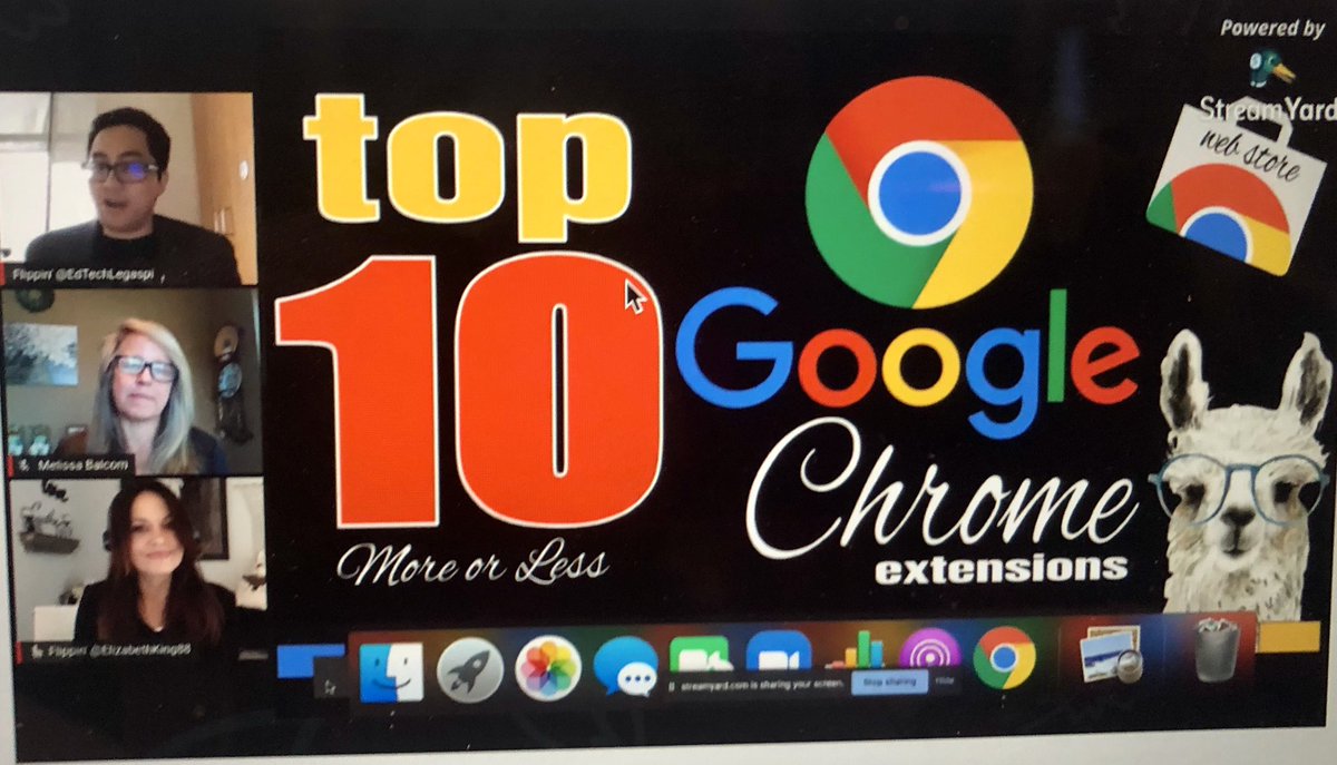 Next up is the top 10 Google Chrome extensions! So excited for this session with @EdTechLegaspi @MelissaBalcom and @ElizabethKing88 via @TCCAConf! #edtech #EdTwitter #TCCA2020