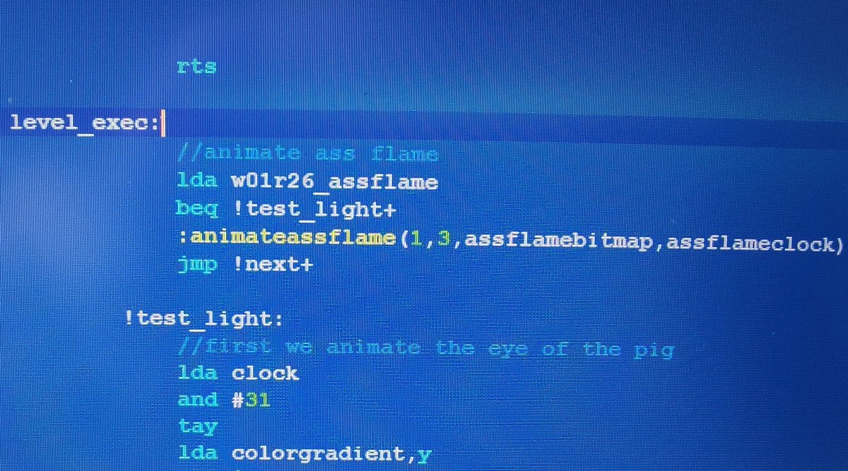tonysavon's tweet photo. Never in my life I thought I would write an AnimateAssFlame macro. The things that @Mauricet34 throws at me...
#APigQuest #C64 #ReadyWhenItsReady https://t.co/0iJNGTQ52R