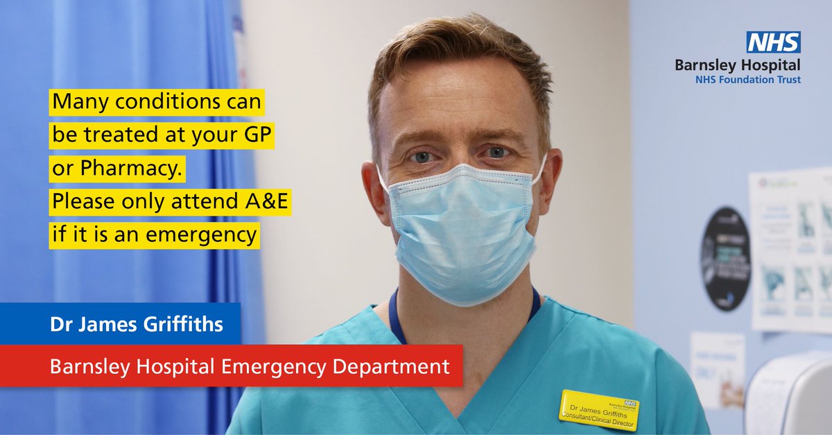 barnshospital's tweet photo. Our emergency department is extremely busy right now, so only come to the hospital if you need urgent medical attention. If you're not sure if you need to come to A&amp;E, please call 111 for advice.

If you do need to come, please come alone as space in our waiting area is limited. https://t.co/TMicttrgpl