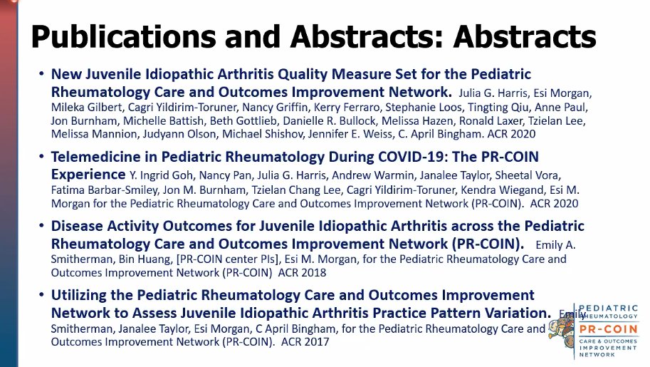 rheumdoctor's tweet photo. PR-COIN abstracts will be presented at upcoming #ACR20! #PRCOINFall2020LearningSession #JIA #Telemedicine #PedsRheum https://t.co/HaPOH4yVPa