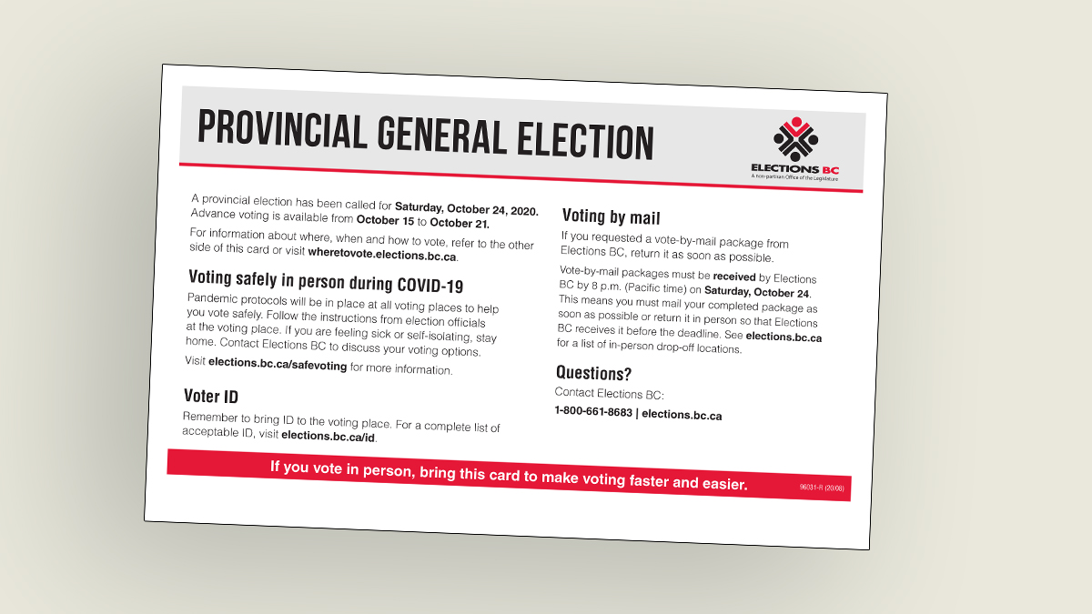 Voting places are open from 8am to 8pm Pacific time today. Remember to bring your Where to vote card and ID. Visit elections.bc.ca/wtv for more info. #iVoteBC