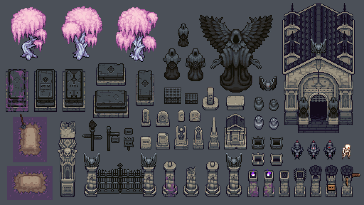 AndreSargeant's tweet photo. Graveyard

#pixelart #gamedev #screenshotsaturday https://t.co/rteAE50LSk