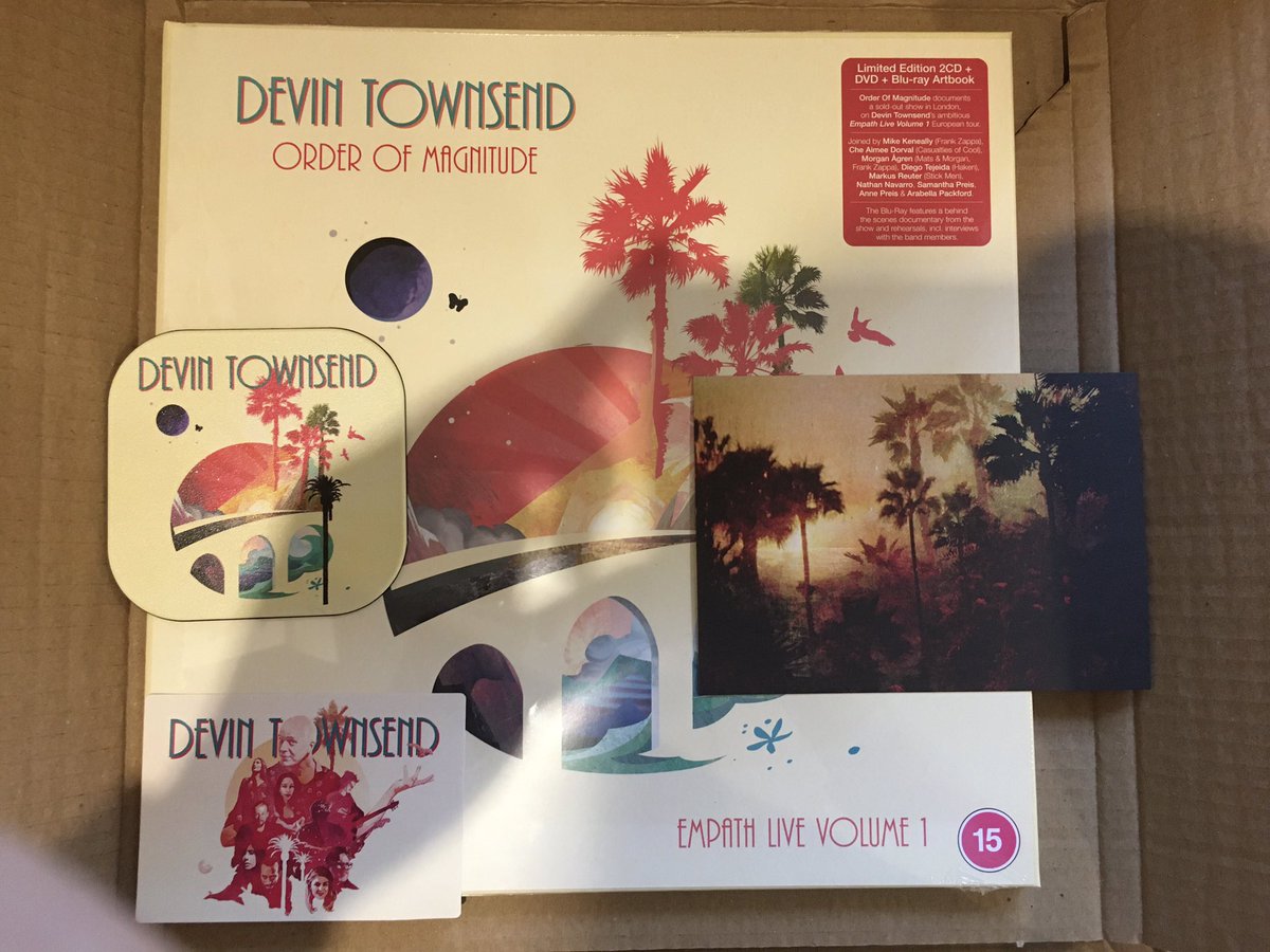 monkofdoom's tweet photo. Absolutely loving the packaging for @dvntownsend’s #OrderOfMagnitude! Made me think it was a vinyl to begin with but the whole thing is just spectacular! 😁 https://t.co/jJJnGKxRkn