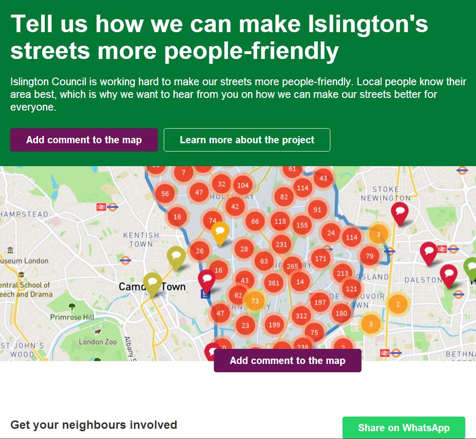 Our online consultation on People Friendly Streets, which began in May 2020, drew 24,610 unique visitors, making 5,693 comments, with 39,000 agreements to those comments. 12 months after the  #LTN goes in under an Experimental Traffic Order, we'll ask residents for feedback on it.