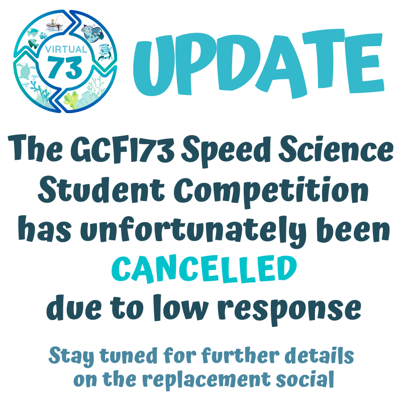 gcfi_fisheries's tweet photo. We regret to inform you that the #SpeedScience Student Competition at #GCFI73 has been cancelled. We made this difficult decision to cancel because of the low response rate. We thank those students that did submit and we hope to trial this event in the near future. https://t.co/6v7gmrcfQO