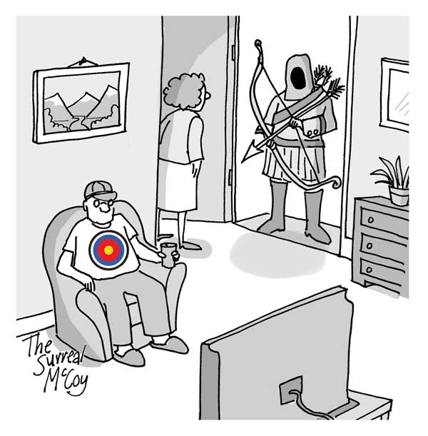 procartoonists's tweet photo. REAL SURREAL McCOY CARTOONS IN A REAL GALLERY! SURREALLY!!! Check out a really surreal @TSMCartoons #cartoon at our #BearStepsGallery Exhibition @ShrewsToonFest @WhatsOnShrews More #cartoons and info here on our Blog: https://t.co/Lmtozgebmx https://t.co/aUftLNwGiL