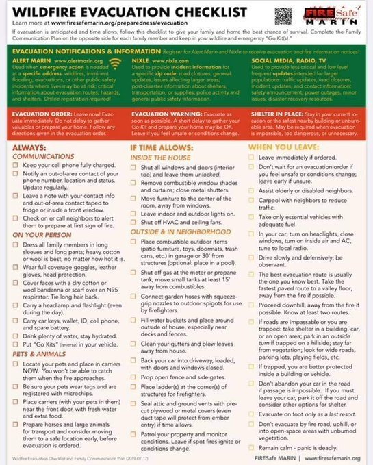 BCWildfireHelp's tweet photo. #EastTroublesomeFire #EstesPark #Evacuation
Evacuation prep lists | Helpful Quick 6P's👇
✅People + Pets
✅Prescriptions
✅Papers + Phone Numbers
✅Personal Computer
✅Pictures
✅Plastics (credit cards) https://t.co/mNARUTLM46