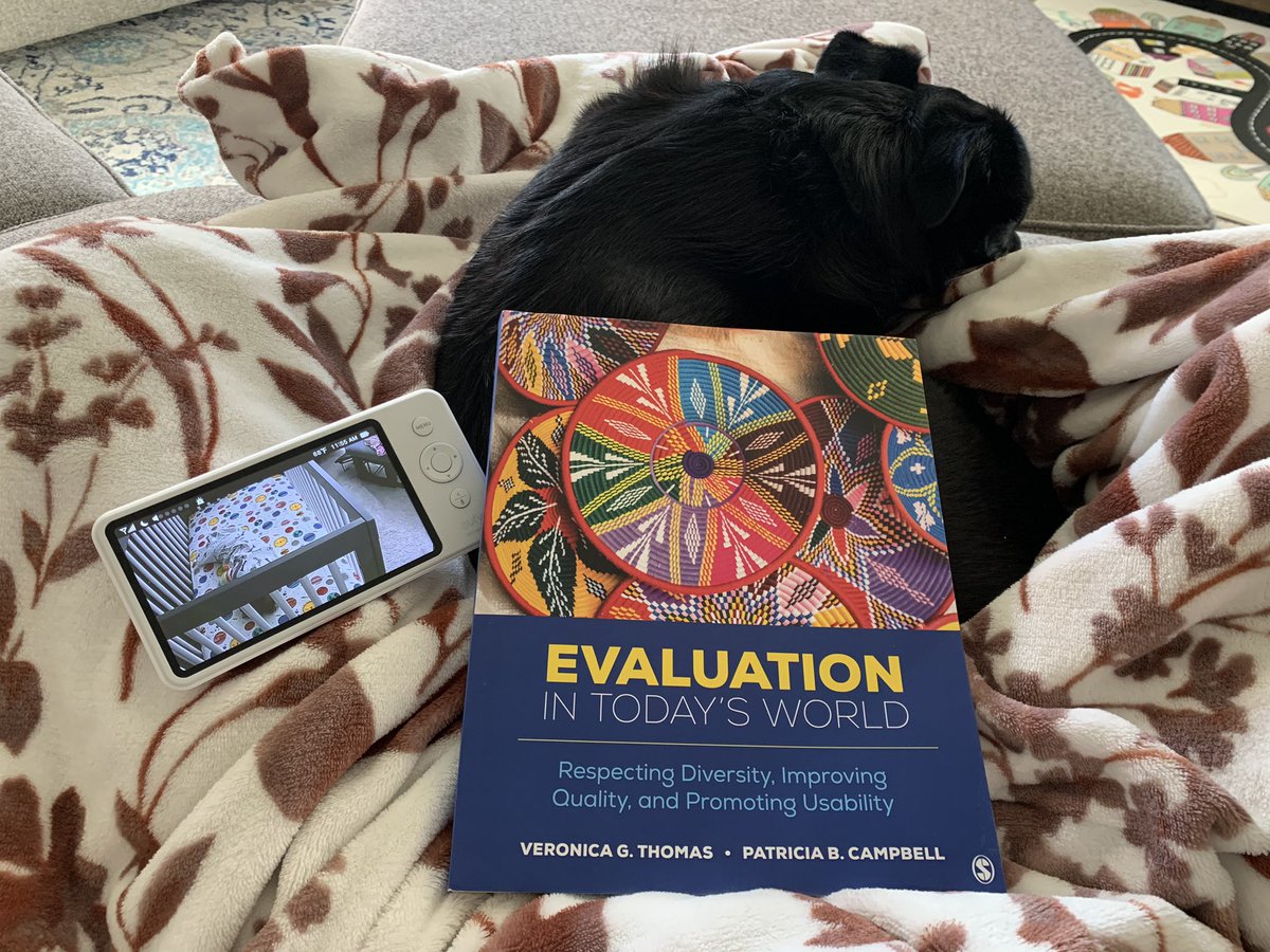 Sleeping baby + new #eval text + puppy snuggles = a good Saturday morning!