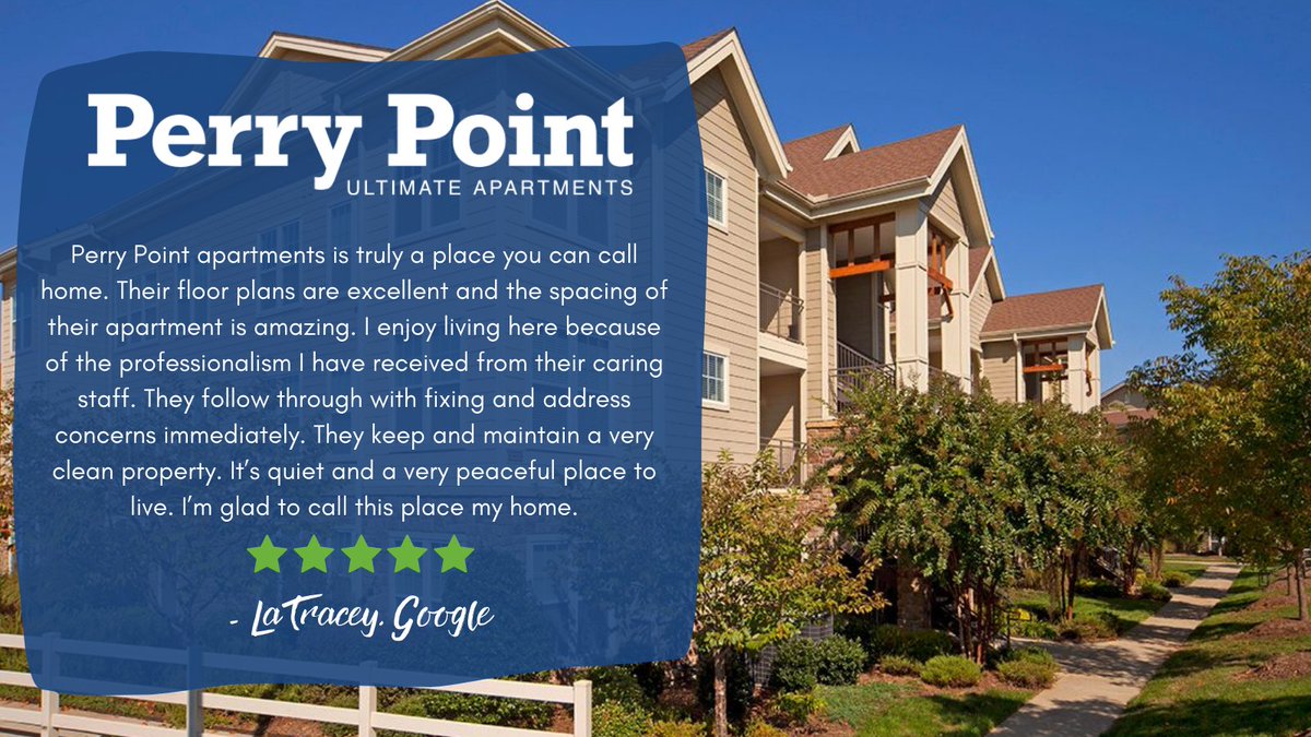 We’re so happy you love to call <a href="/PerryPointApts/">Perry Point</a> home, LaTracey! Thank you for this glowing review. We’re so proud of our team for the hard work they do to keep our residents happy. 🌟 #MorguardApartments #PerryPoint