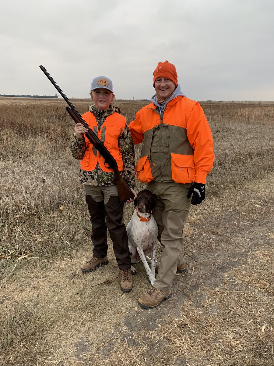 whitetail1979's tweet photo. Her first youth hunt as a shooter.  Looking forward to more days like this!  #pheasantsforever https://t.co/wmAes9ndJs