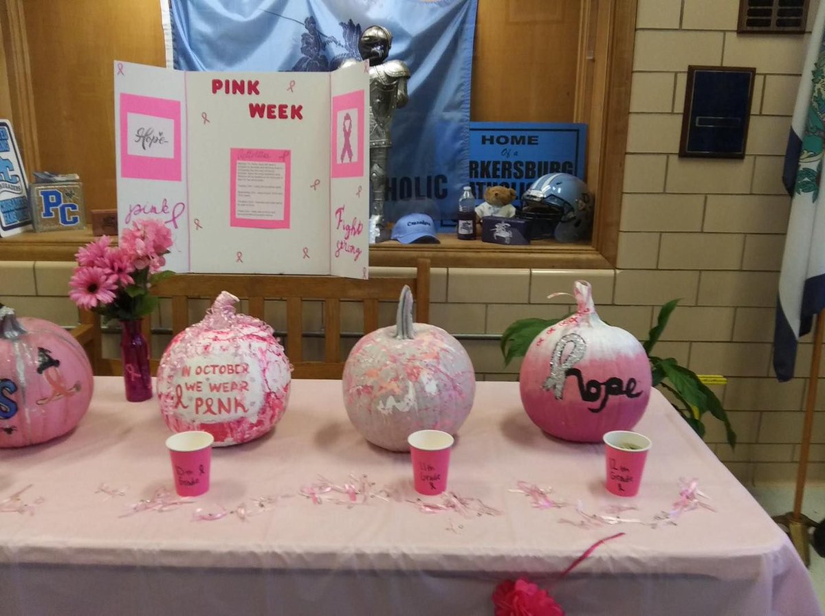 CamdenClarkMC's tweet photo. π ποΈ Our friends at Parkersburg Catholic High School organized a #PinkWeek in honor of #BreastCancerAwarenessMonth! Part of the week included voting on pumpkins and collecting donations for our Pink Mammogram Fund! #GenerosityHeals https://t.co/wwSBkyGfGP