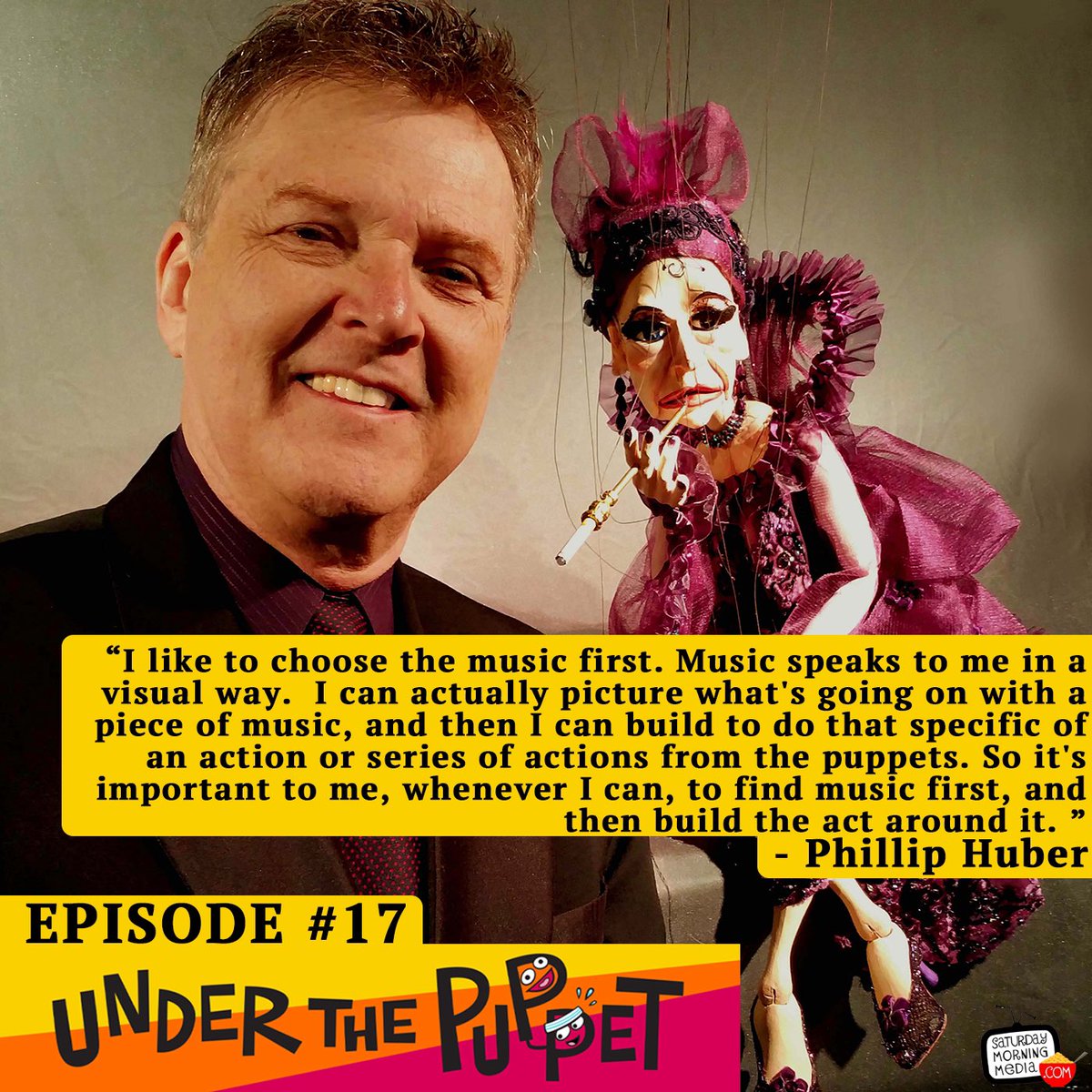 underthepuppet's tweet image. Happy Birthday @Hubpuppet!
.
Hear Phillip Huber talk about his process developing marionette pieces and more on episode 17 of #UnderThePuppet.
.
Available at underthepuppet.com or wherever you get your podcasts. 
.
#marionette
#beingjohnmalkovich 
#puppet 
#podcast
