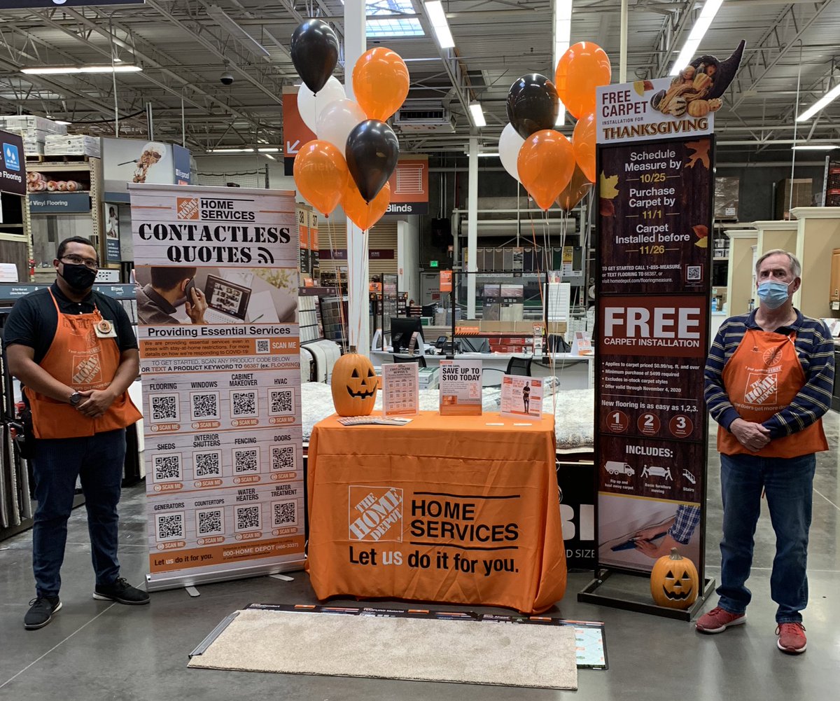 Do you need to step up your carpet game before the holidays? Come see us at the Flower Mound Home Depot! Free carpet install with minimum purchase of $499!Anthony and Bob are here for your carpet needs! #BADGER949