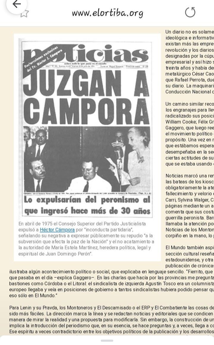 @betovaldez Hablando de idolos, ¿Se acuerda que CÁMPORA (El IDOLATRADO × MÁXIMO KIRCHNER), fue #expulsado del Partido Justicialista porque apoyaba a los subversivos terroristas a los que Juan Domingo Perón prometió que exterminaria?
#ElKirchnerismoESCleptocracia https://t.co/Lpt2E4Yghn https://t.co/otrq4oBCmu