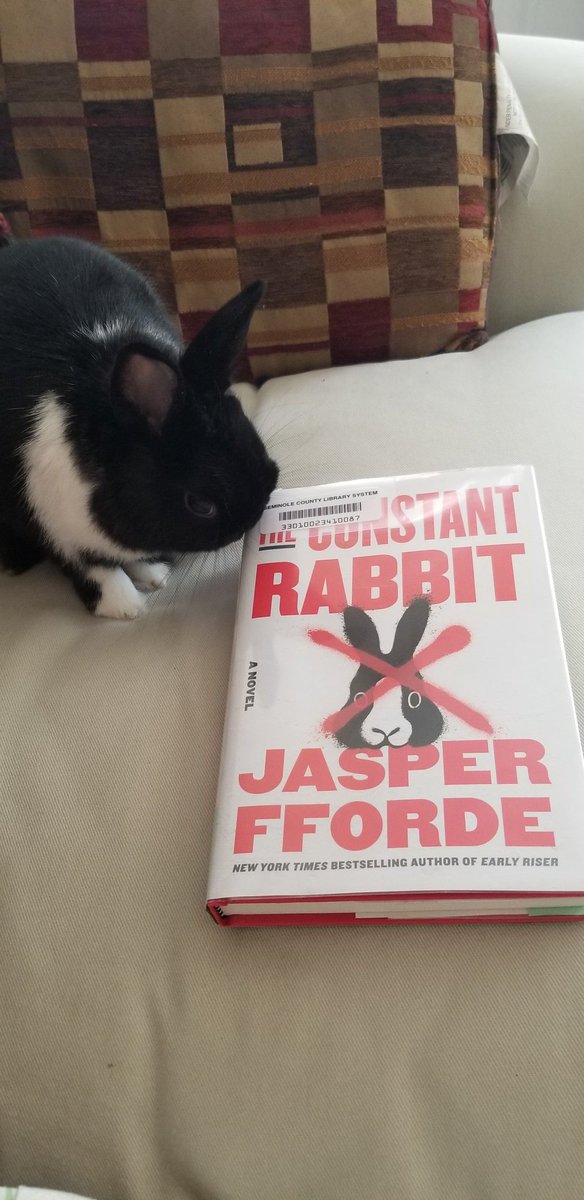 JamiBartschi's tweet photo. Judy is skeptical of #Book112of2020 #TheConstantRabbit @jasperfforde #OCPSreads https://t.co/gUjAHeo6Zl