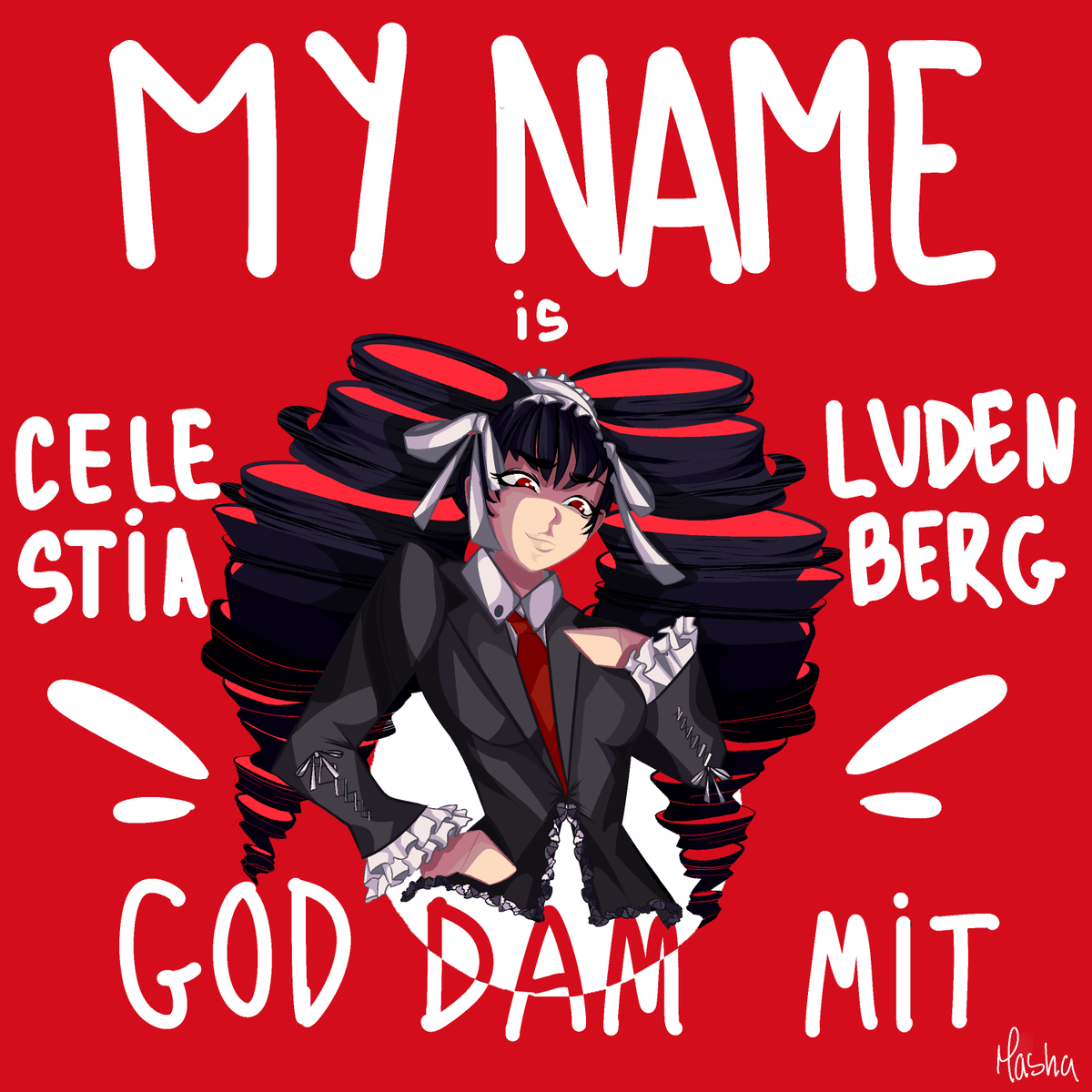 mahxshaCC's tweet photo. Heyo, decided to draw Taek- Celestia Ludenberg from #Dangarompa: Trigger Happy Havoc ! https://t.co/iDWUfdzSGK