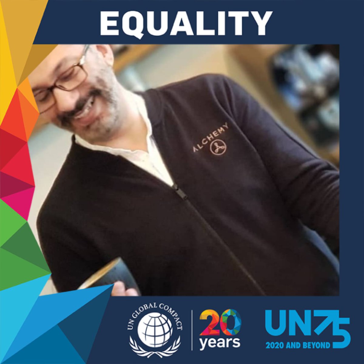 Alchemy_Coffees's tweet photo. This year the United Nations marks 75 years and the #UN @globalcompact turns 20. Now more than ever, we must work together to achieve the #GlobalGoals. I stand with the @un on equality #UN75 #UnitingBusiness @unwomen_pak @BARISTAMAGAZINE @emirates @ukinpakistan @sussexroyaI https://t.co/Qd8UWl1QUd