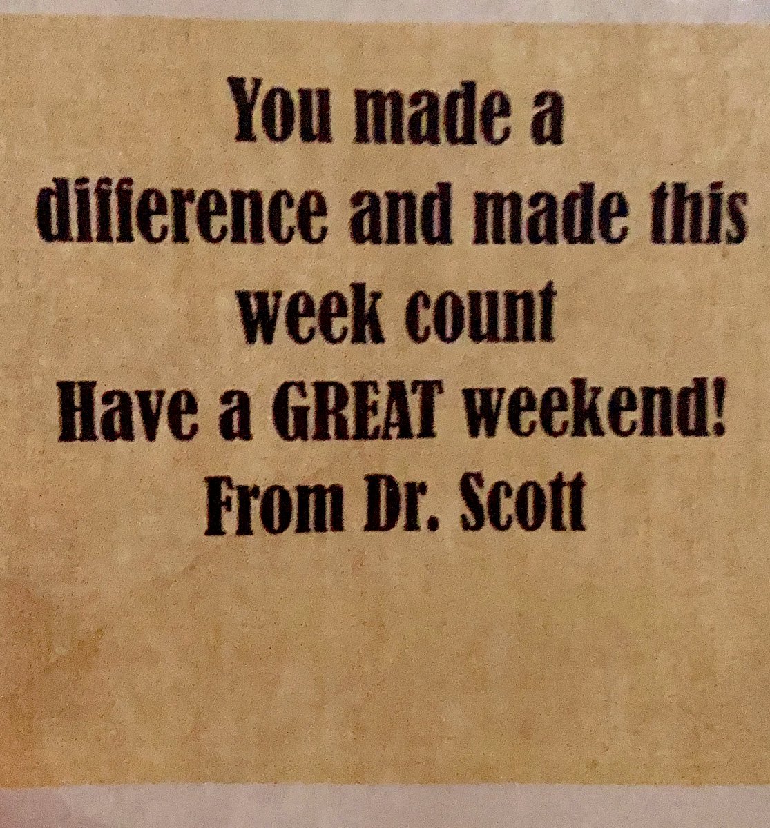 mbosman87's tweet photo. Found this on my car from Friday at the office. I don’t know him or work on that side of the building, but the sentiment was appreciated. Brightened my day! Thank you! #littlethingsmatter @SELHISD https://t.co/bBqbL0pRjd
