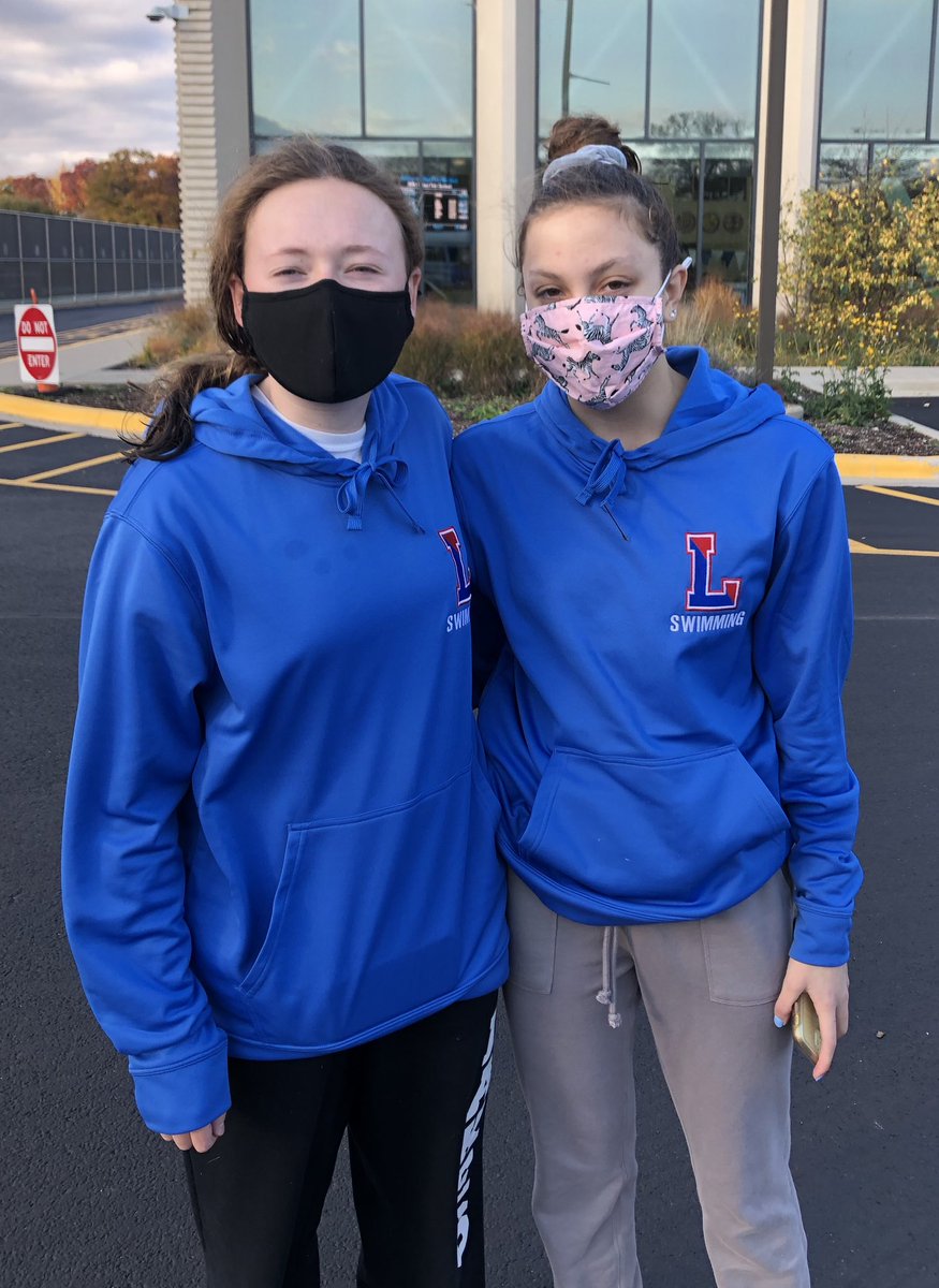 Congrats to Freshman Abby Gedville and Julia Pintescu for representing Lakes in the #IHSA sectional swimming. #BeAnEagle