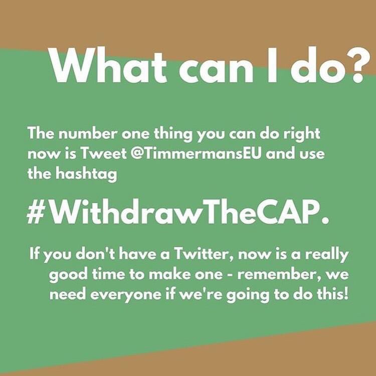 The planet needs your help. It’s so important to  #WithdrawTheCAP See the pics for what to do.