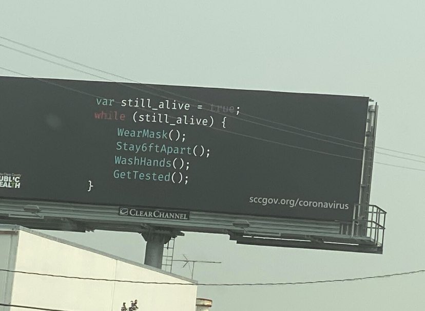 jacquesfayolle's tweet photo. Panneau d’affichage dans la Silicon Valley ... 
ça ne s’invente pas 😆 https://t.co/aPNimU1shz