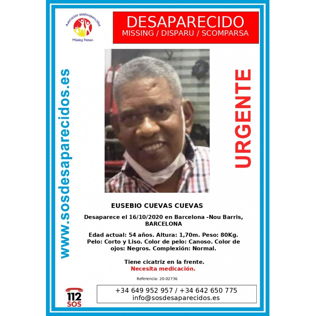 🆘#MUYURGENTE⚠️ 

Esta es Eusebio, necesita #medicación y ha #desaparecido en #Barcelona 

Si lo has visto llámanos
 ☎062 
 ☎091
 ☎112 

Tu RT es muy importante