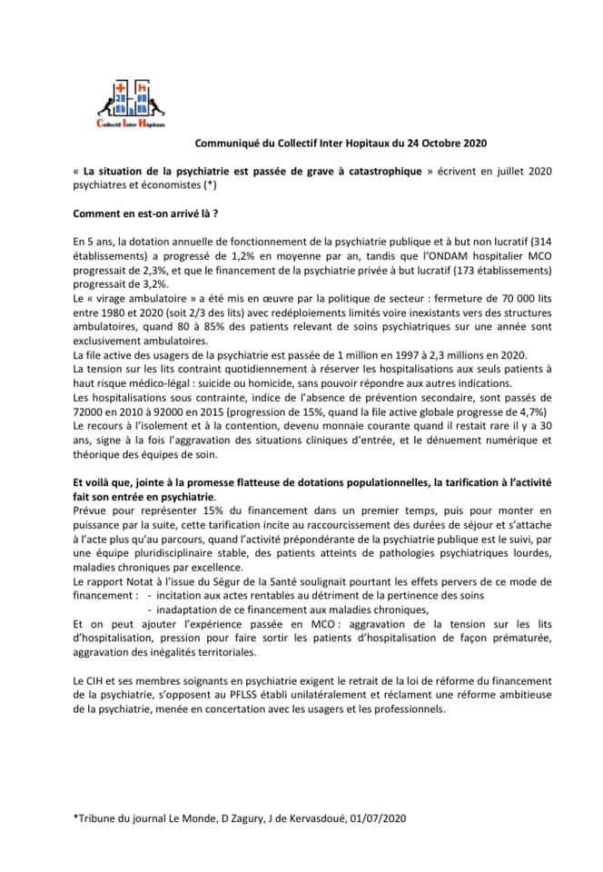 #psychiatrie
#T2A
Communiqué presse <a href="/CollectInterHop/">COLLECTIF INTER-HOPITAUX</a>