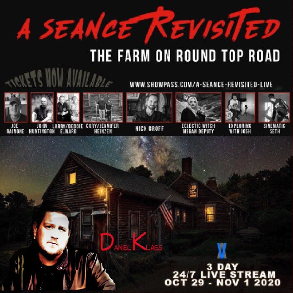 So excited to be at this 3 DAY 24/7 LIVE STREAM! Experience the real House most famous for its association with The Conjuring (2013) horror movie! Join Me and other amazing guests during the Fri. night investigation &amp;amp;amp; seance. Click link ONLY $5 ow.ly/m2Ij50BRHRW