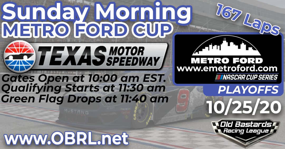 GaryCorbett88's tweet photo. @Metro_Ford_ Cup  Sunday Morning @OBRL_Racing @ Texas Motor Speedway 167 Laps
Practice: Opens at 10 AM EST
To Race Be In Practice By 11AM
https://t.co/ShI6AZgr0V

#OBRL #metroford #oldbastardsracing #iracing #iracingleague  #metrofordchicago #fordchicago  #usedcars  #forddealer https://t.co/a41fYPJGDz