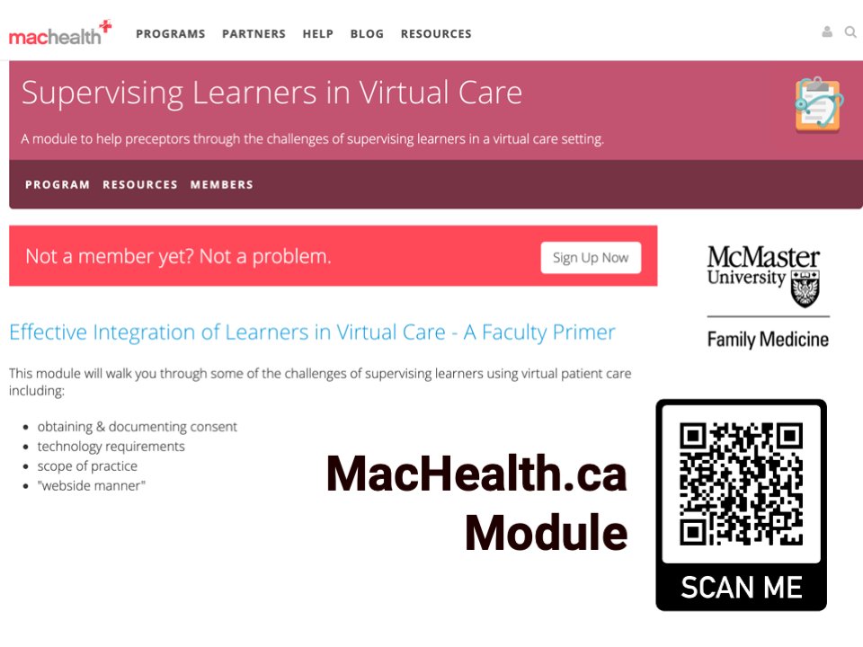 Also,  @keentoride and the  @machealth_ team has created a module to help prime faculty for this new task! Check it out at  http://machealth.ca ! Thanks to  @McMasterFamMed for sponsoring this great initiative.