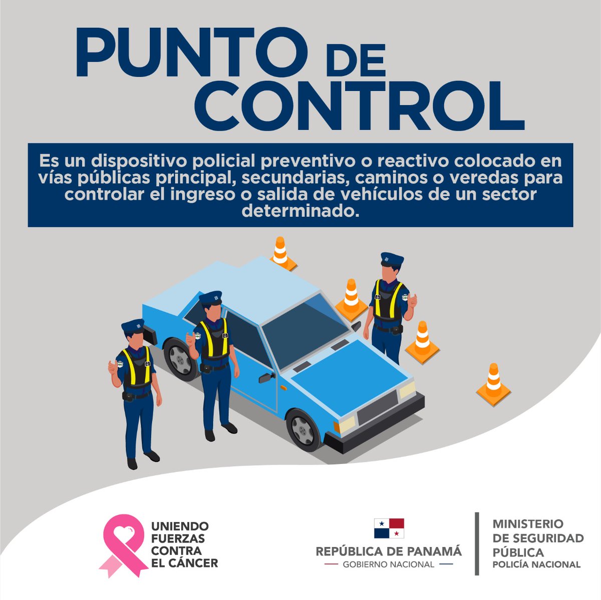 Observa la diferencia entre un Retén y un Punto de Control, ambos son dispositivos preventivos para garantizar tu seguridad y detectar a personas requeridas por las autoridades. #UnPanamáMejor