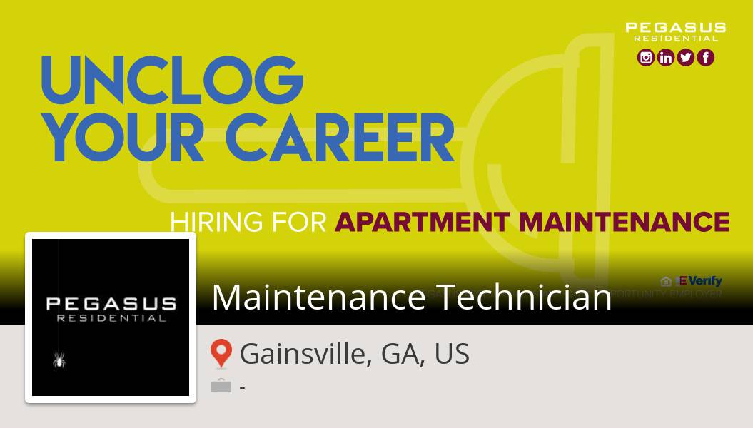 #Maintenance #Technician needed in #Gainsville, apply now at #PegasusResidential! #job workfor.us/pegasusresiden… #pegasuspower #wemakepigsfly #pegasusresidential #wehelppeoplefindhome #pegasus