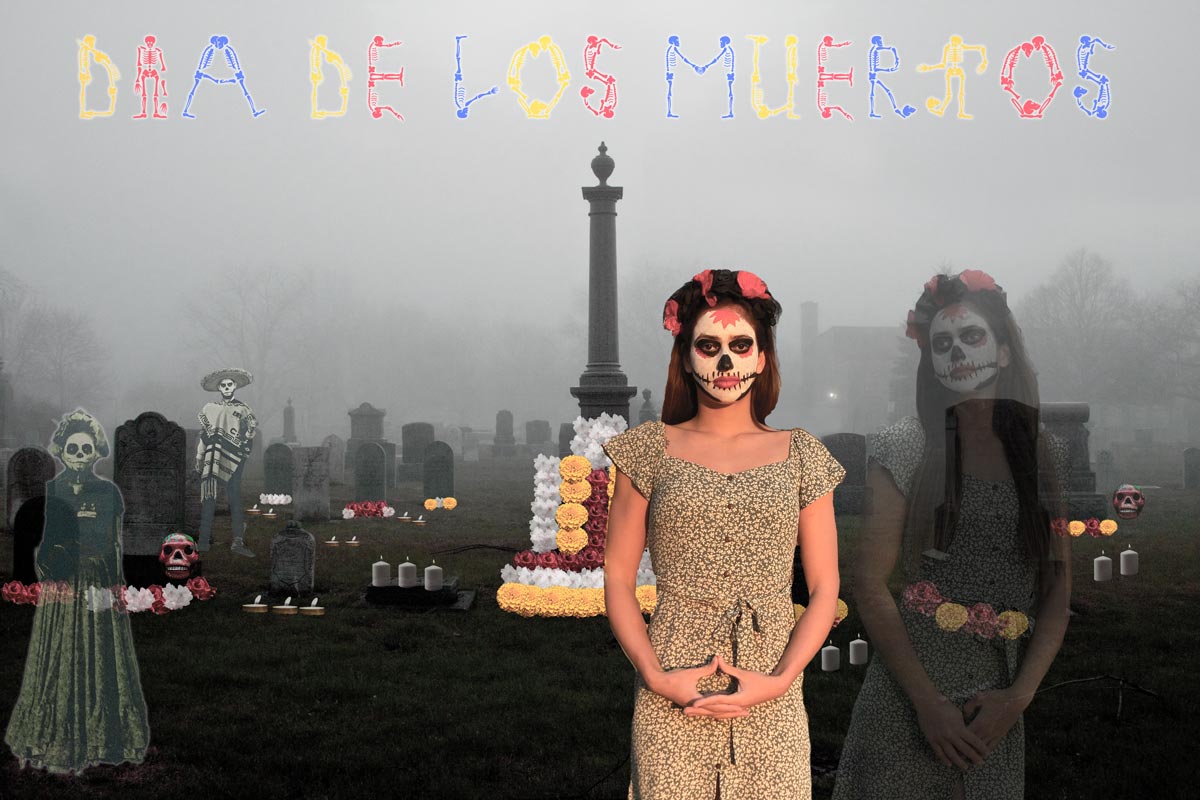 "El Día de los Muertos" is mainly celebrated by the Mexican culture. It's a holiday that welcomes their loved ones that have passed away. I was inspired by my roommate (who is Mexican) and created this project using photoshop to honor this Day. #MurrowUGLife #com210 #project7
