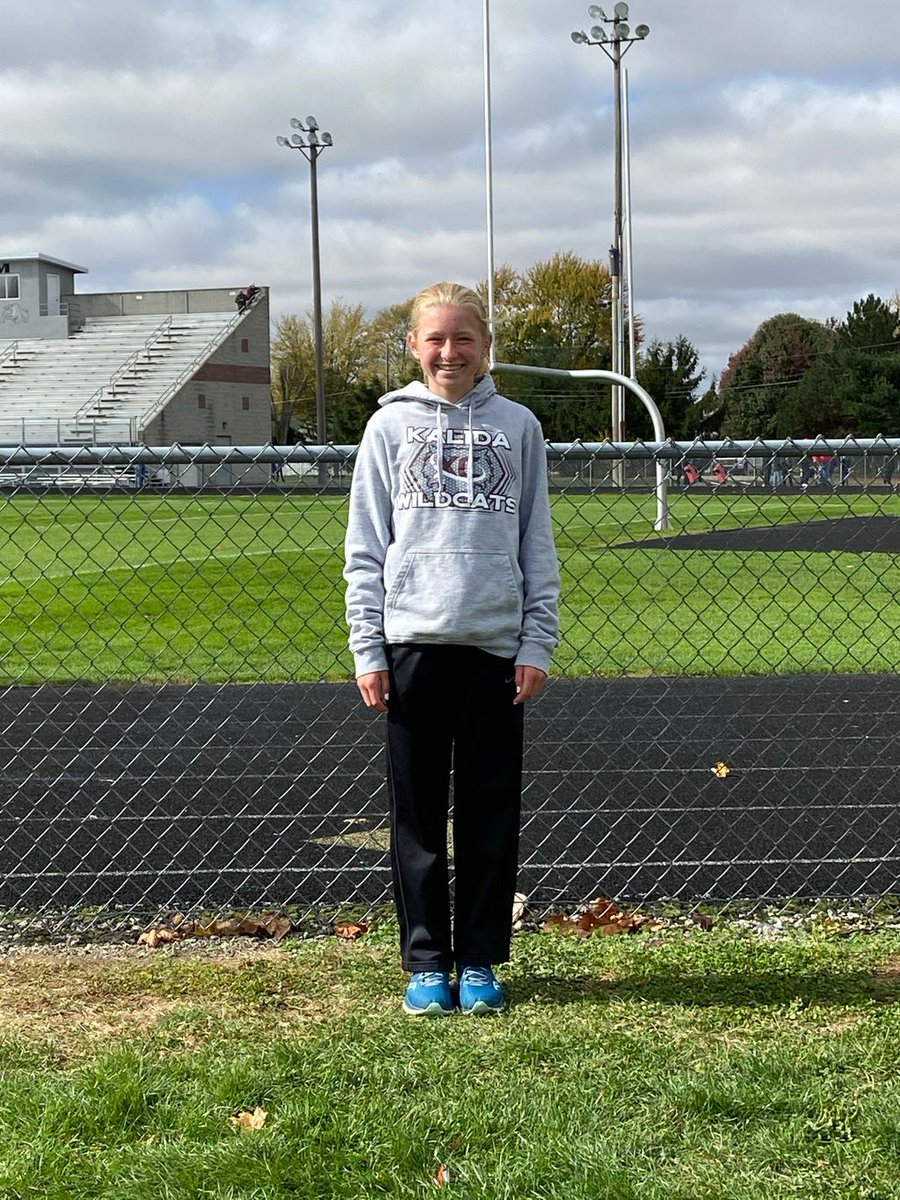 Big day for the XC team today. Boys become the 1st team ever from Kalida to qualify for Regionals. To make it better they brought hardware back as District Runner Up. A.Burgei kept her outstanding season going by finishing 9th and qualifying to Reg.  #WildcatPride #OneMoreWeek
