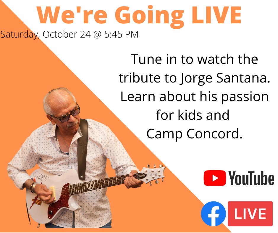 FriendsofCamp_'s tweet photo. Join us tonight as our host @DanAshleyABC7 brings Camp Concord to your home and a tribute to @jsant51. View on YouTube Live https://t.co/SvaZxuJlec https://t.co/UiR1KijWvc
