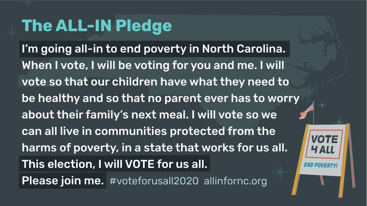ncbudgetandtax's tweet photo. When we elect leaders who listen to people who've experienced poverty, we get better solutions, and we all win. https://t.co/I7V5vVWyR6 #VoteForUsAll2020 #ncpol https://t.co/oDvcpG5Yl5