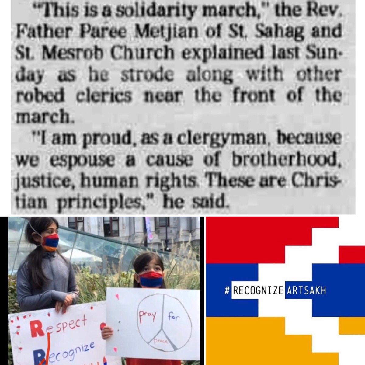 Their grandparents marched then, they are marching now. When will the world listen? 🕊🇦🇲#PeaceforArmenians