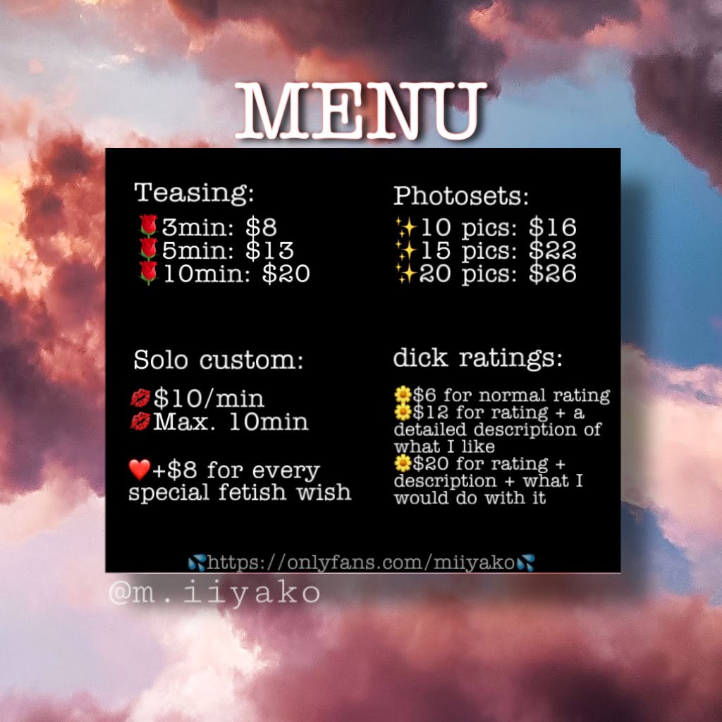 realmrandmrsx's tweet photo. Custom Content Menu! Just $10 and available to change anytime. Customizable!! Message for info!
🔥🔥🔥🔥
((Not my menus but am able to make anything like this))))
#ONLYFANSRemix #onlyfansgirl #onlyfansnewbie #onlyfansmodel #onlyfansnoob #onlyfansFree #onlyfanscontent https://t.co/Xc0r4jAecp