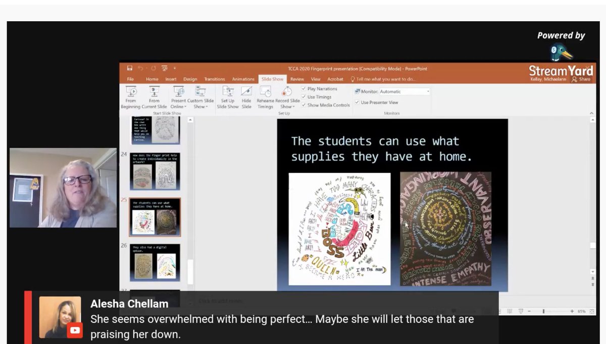 ahchellam's tweet photo. @TCCAConf #TCCA2020  Thank you @DrKels50 for a fantastic moving ArT session. Getting to know our students through analysis of their finger prints and writing about who they are &amp; what they want to reveal in their art.   @GarciaLeza_AISD https://t.co/BiQArjfBmU