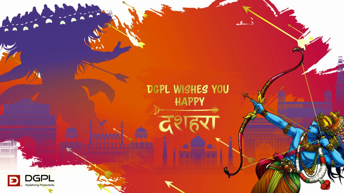 DGPLIndia's tweet photo. May this Vijayadashami all the worries, problems and obstacles in your path of success get burned with the effigy of Ravana. May lord bless you with good health and wealth! May the demon in you always get defeated and the angel always controls your thoughts. Happy Dussehra! https://t.co/mxUf5ZgHtZ