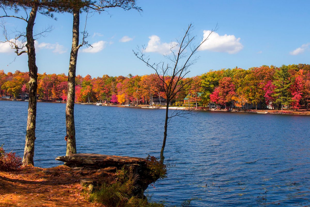 Woodloch's tweet photo. One of our favorite spots at our resort, especially in the fall! #poconos #falltravel #visitNEPA #lakelife https://t.co/4bQuJ2SjFD