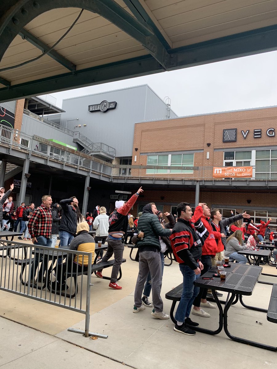 SadiyahAli10's tweet photo. Photos from the Railyard around the start of the game at 11 a.m. Not as many people as expected. https://t.co/BM1zLXagpd