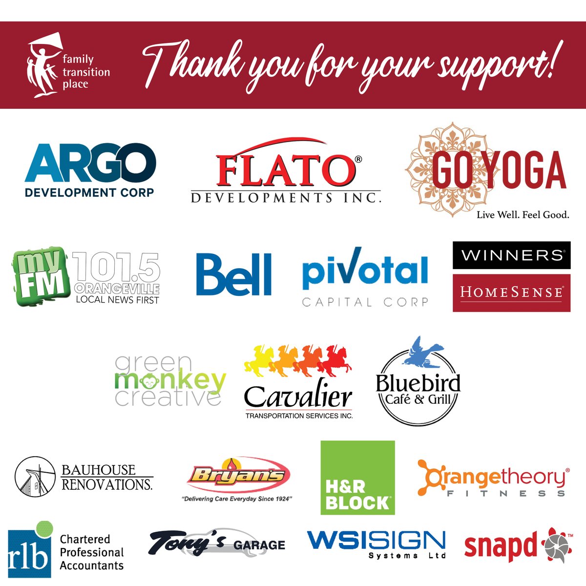 ftplace's tweet photo. We just wanted to take a moment to thank all of our amazing sponsors. Special thanks to presenting sponsors @ArgoDevelopment, @FlatoDev and #GoYogaOrangeville. To support of our 2020 HOPE Project event, please visit: https://t.co/wzYWhLyjGF 

#2020HOPEProjectEvent #35DaysofHOPE https://t.co/MUNJyDw9qM