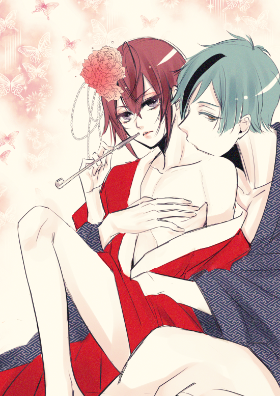 「フロリドちゃんで遊郭パロ見たいらくがき?

#twst_BL 」|🍭じん子＠低浮上のイラスト